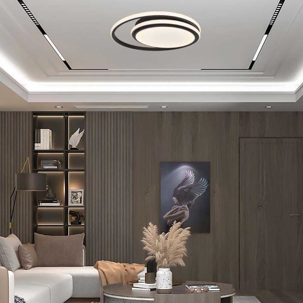 Lubinis šviestuvas 24W LED paviršinis šviestuvas, juodas, 4000K