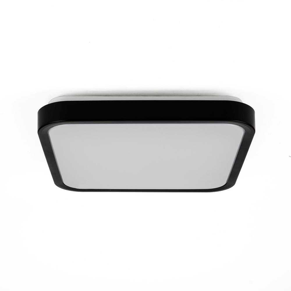 Sieninis šviestuvas 24W LED paviršinis šviestuvas, kvadratinis, juodu korpusu, 6500K, IP44
