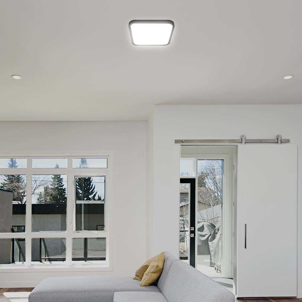 Sieninis šviestuvas 24W LED paviršinis šviestuvas, kvadratinis, juodu korpusu, 6500K, IP44