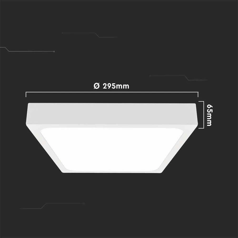 V-tac 24W LED paviršinis šviestuvas, baltas, 4000K, IP44