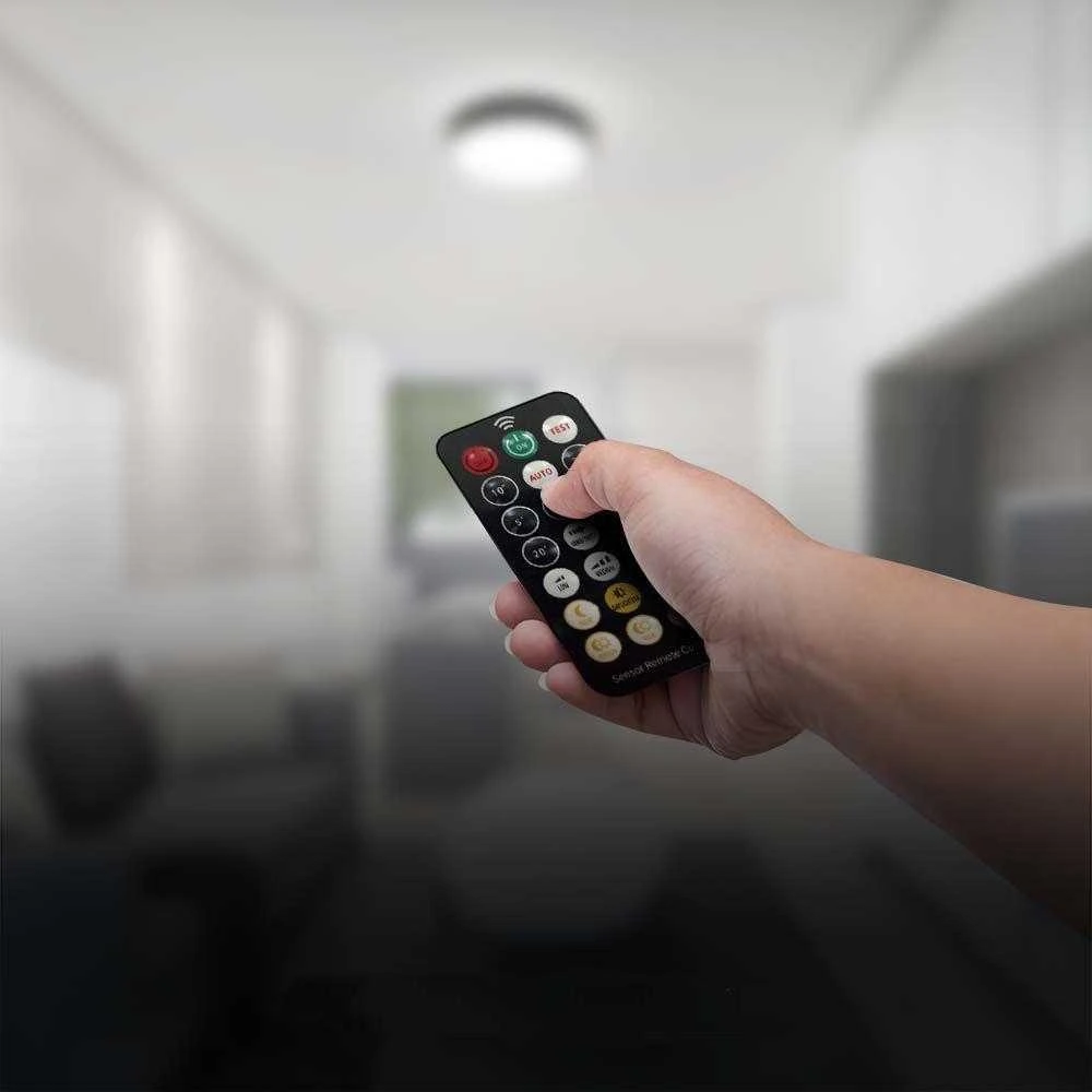 Lubinis šviestuvas V-tac 36W LED paviršinis šviestuvas, juodu korpusu, 4000K, IP44, su judesio davikliu