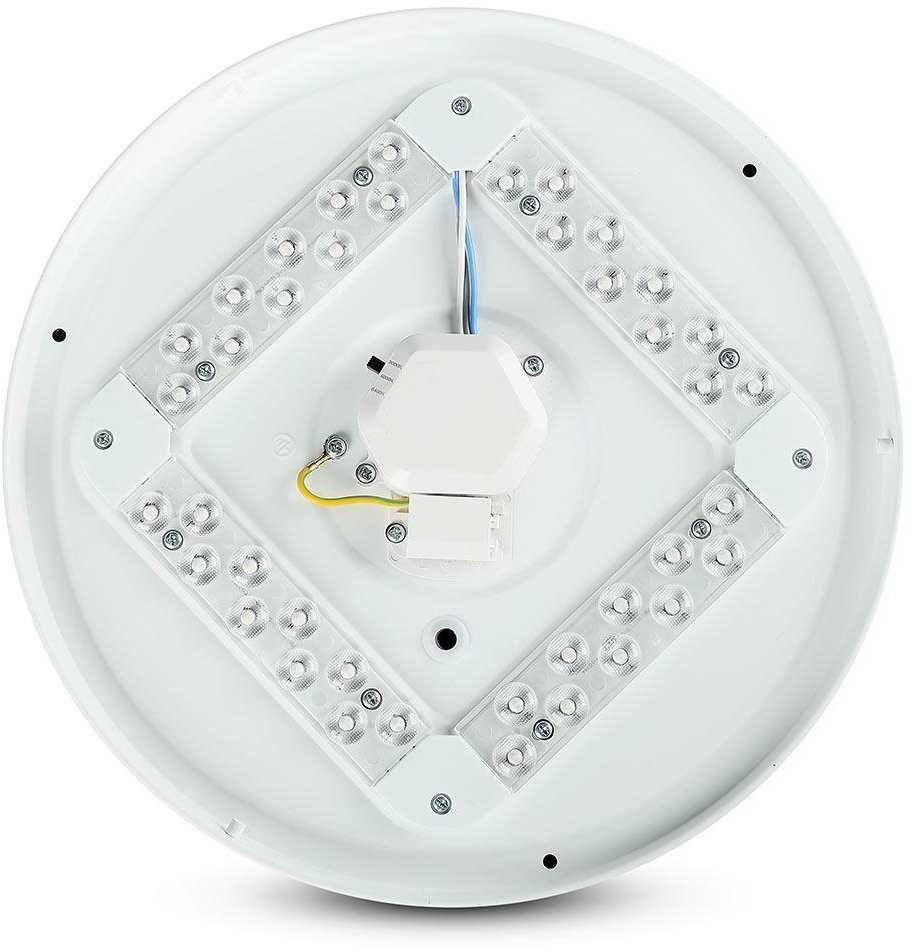 Lubinis šviestuvas V-tac 36W paviršinis šviestuvas, su pieno spalvos dangteliu, 3in1, dimeriuojamas