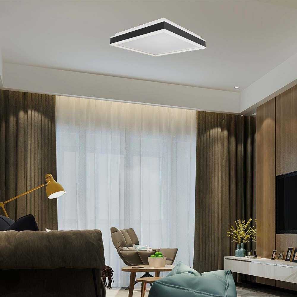 Lubinis šviestuvas V-tac 38W LED paviršinis šviestuvas, juodos/baltos sp., 4000K