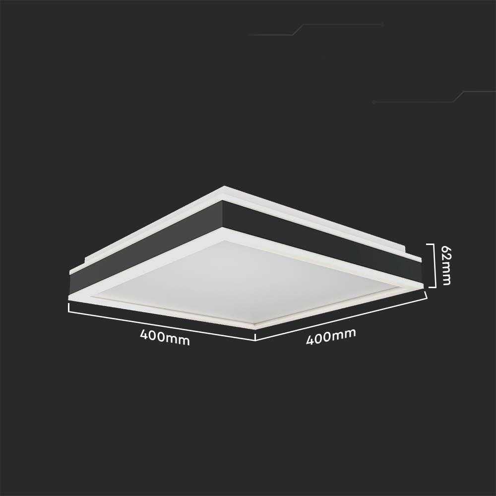 Lubinis šviestuvas V-tac 38W LED paviršinis šviestuvas, juodos/baltos sp., 4000K