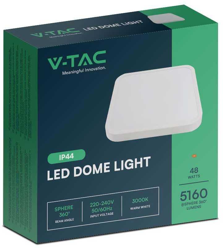 Lubinis šviestuvas 48W LED paviršinis šviestuvas, baltas, 6500K, IP44