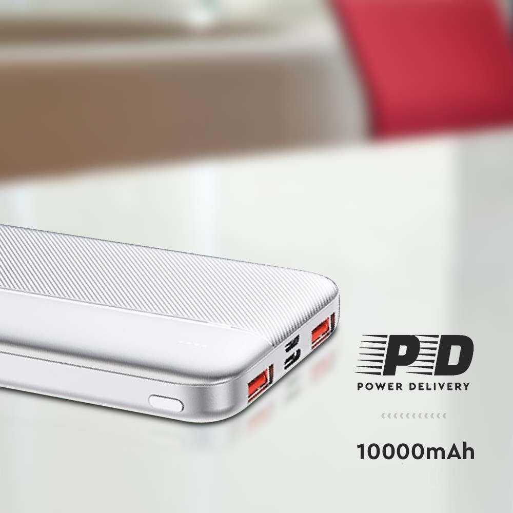 V-TAC išorinė baterija 10000mAh, 22.5W, 2xUSB C