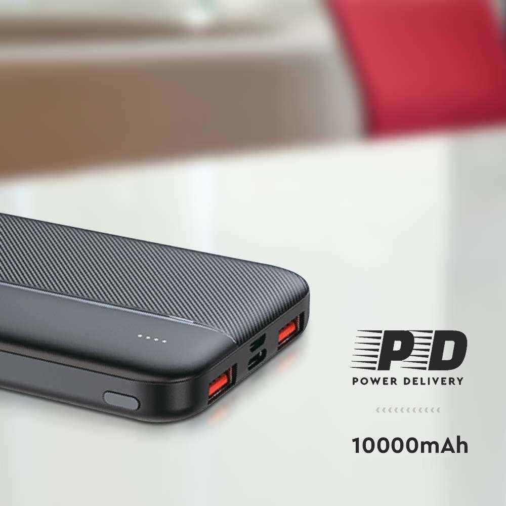 Ventiliatorius V-TAC išorinė baterija 10000mAh, 22.5W, juoda