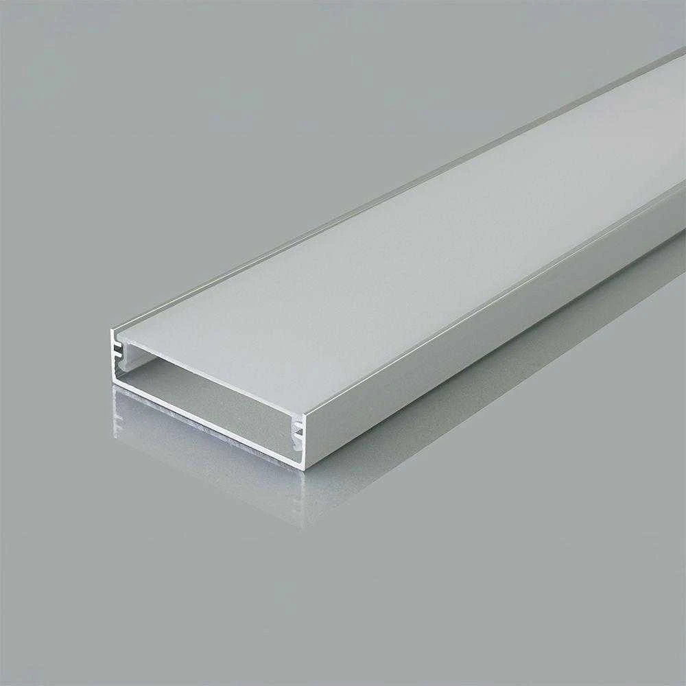 V-tac LED paviršinis profilis su dangteliu, sidabro sp., 2000x40x10mm