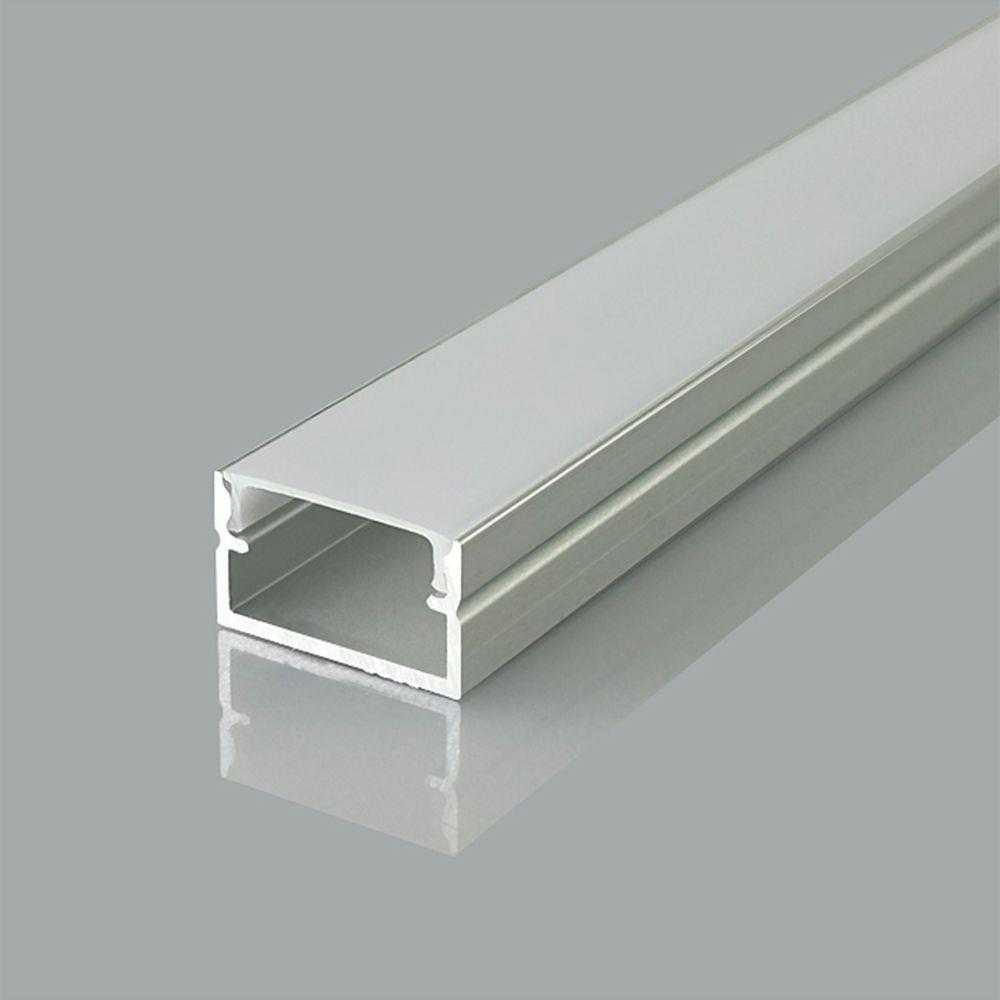 V-tac LED paviršinis profilis su dangteliu, sidabro sp., 2000x17x10mm