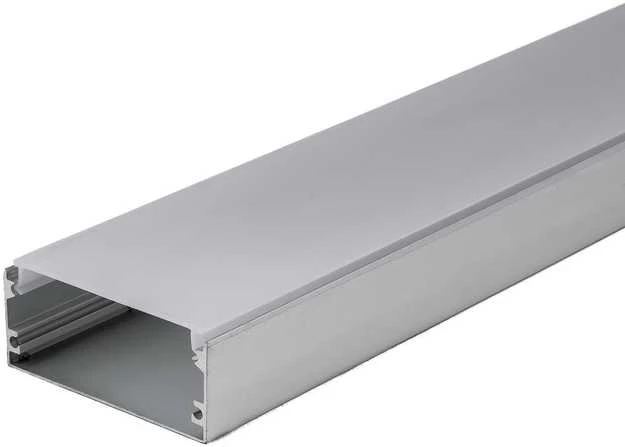 V-tac LED paviršinis profilis su dangteliu, sidabro sp., 2m