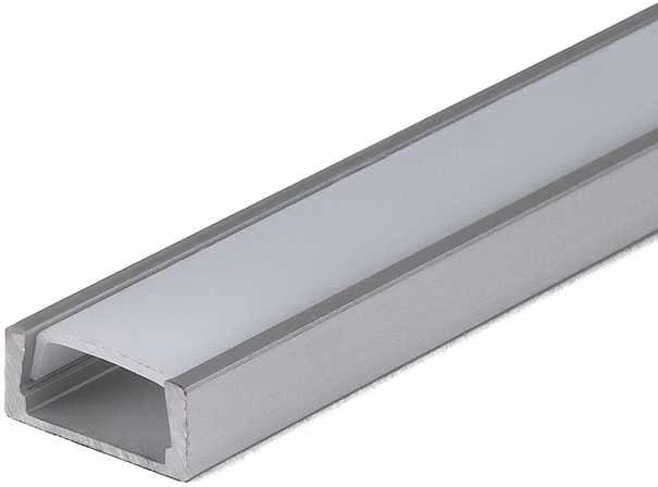 Sieninis šviestuvas LED paviršinis profilis V-TAC, su dangteliu ir užbaigimais, aliuminio sp., 2000x16x7mm