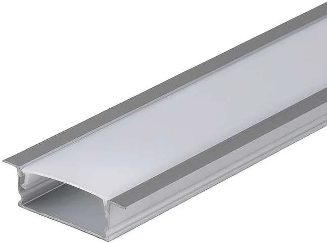 V-tac LED įleidžiamas profilis su dangteliu ir montavimo priedais, sidabro sp., 2m