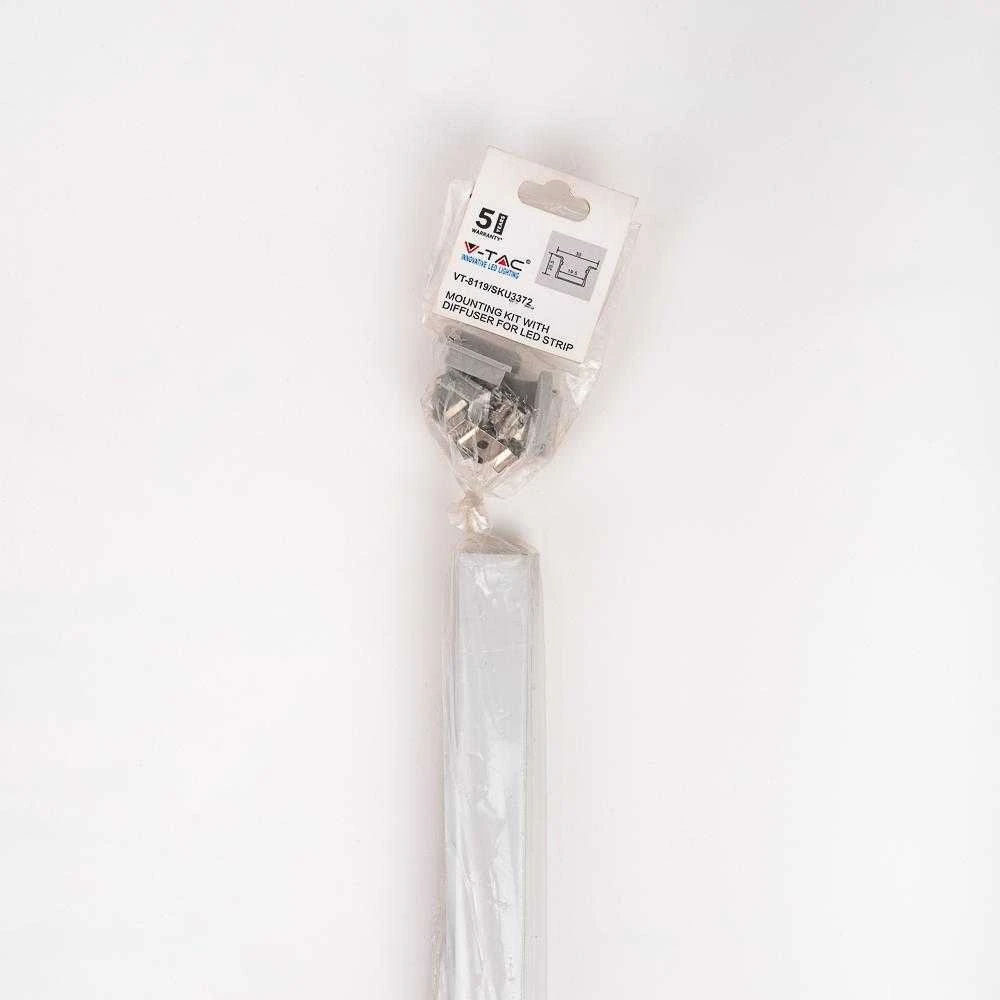 2m LED įleidžiamas profilis aliuminis V-TAC, 2000*30*20mm, pieno spalva.