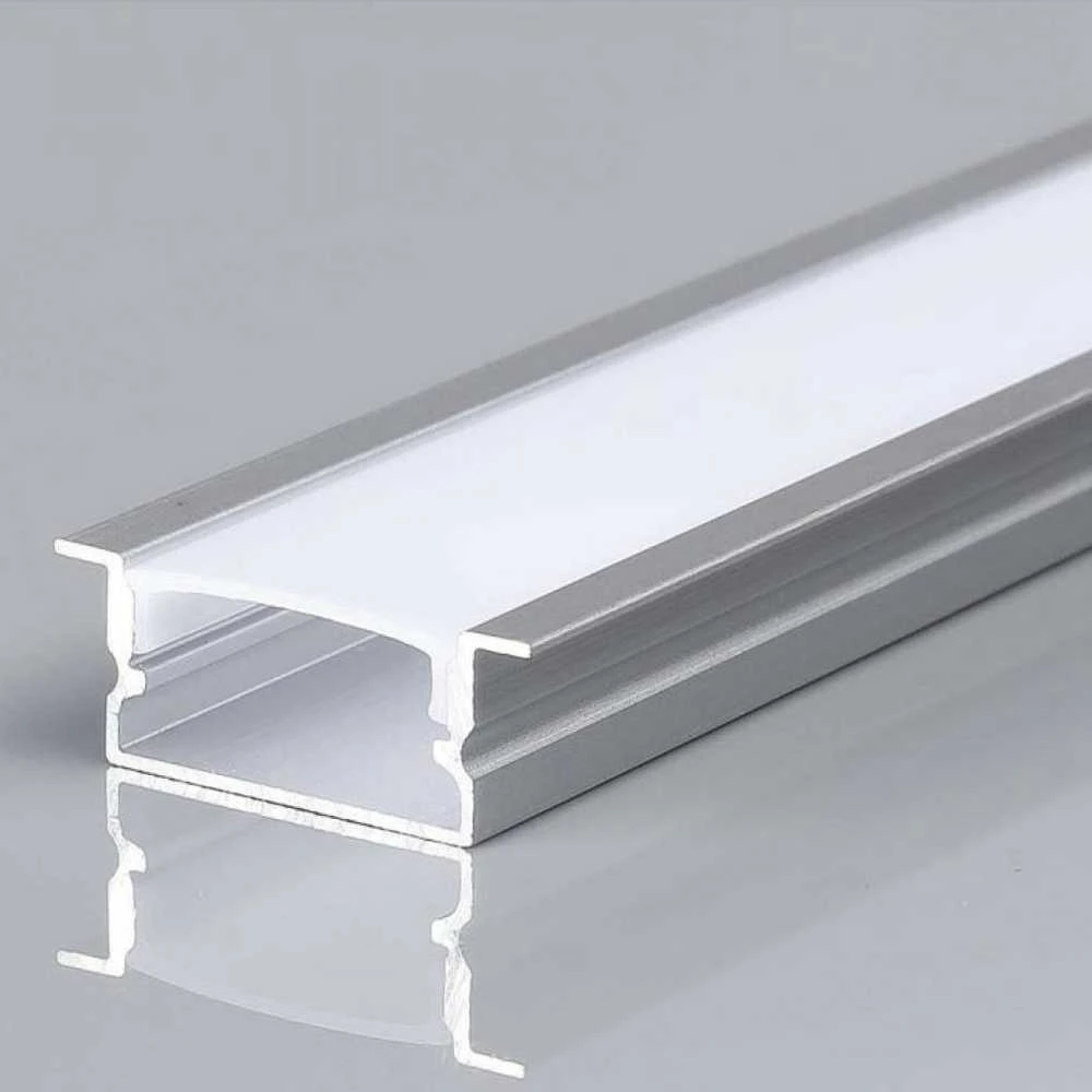 V-tac LED įleidžiamas profilis su dangteliu, sidabro sp., 2m