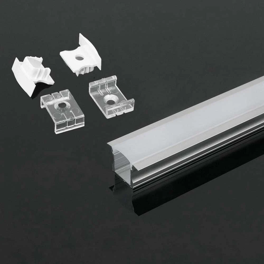 LED juostos profilis V-TAC, aliuminis, 2000x23x15.5mm, baltos spalvos.