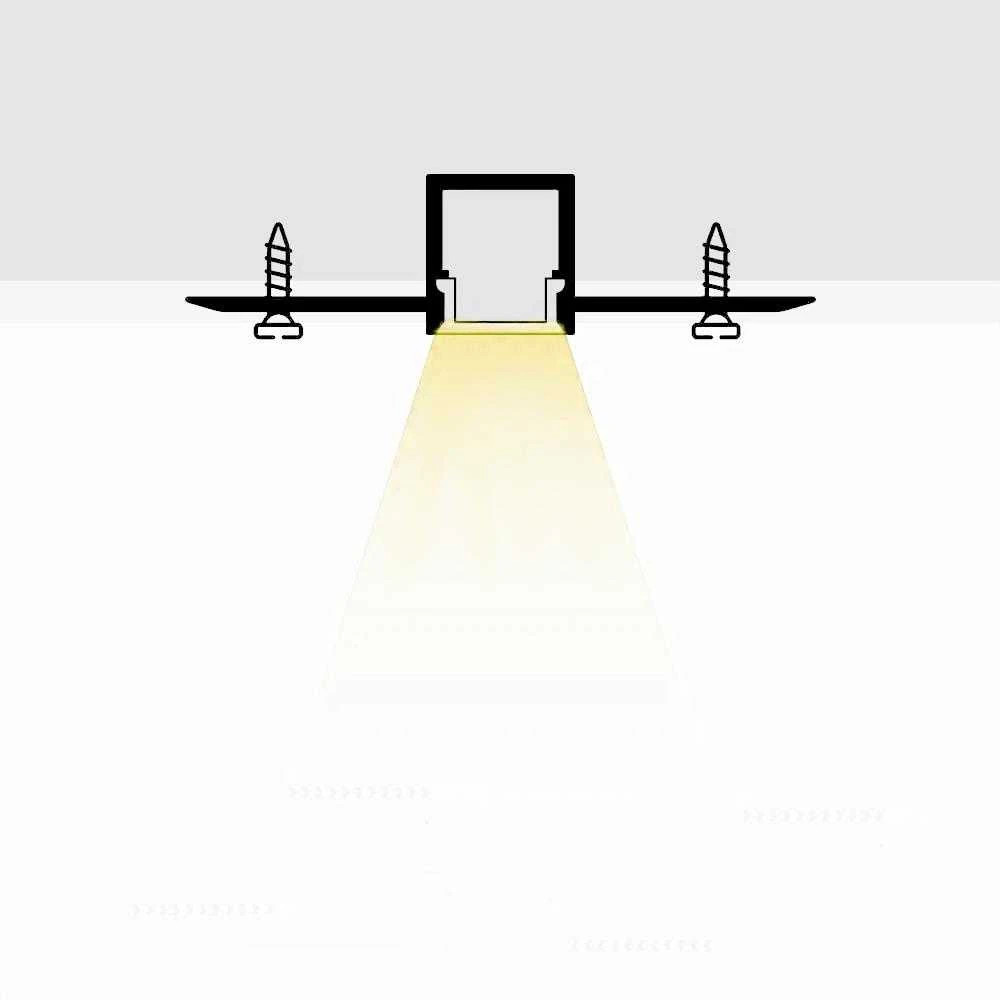 V-tac LED užglaistomas profilis su dangteliu ir užbaigimais, sidabro sp., 2m