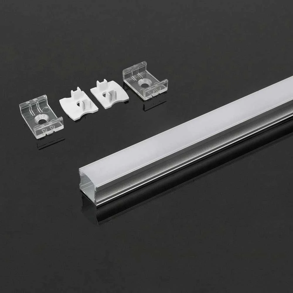 LED juostos profilis V-TAC, aliuminis, 2000x17.2x15.5mm, baltos spalvos.