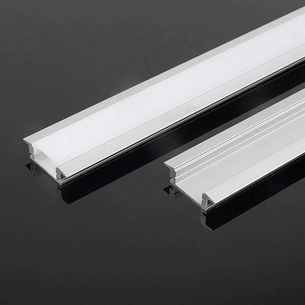 V-tac LED įleidžiamas profilis su dangteliu ir montavimo priedais, sidabro sp., 2m