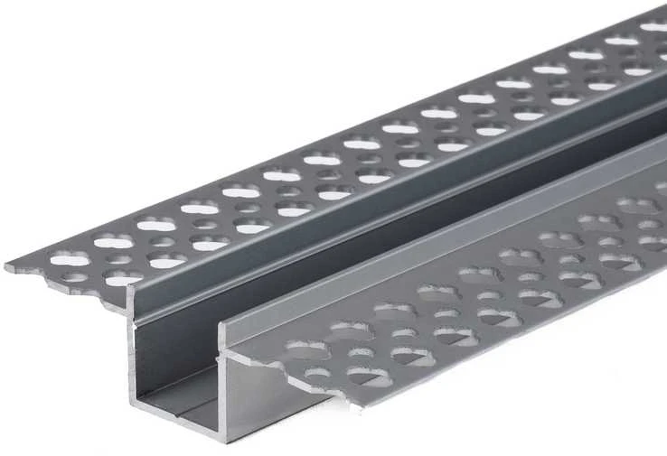 V-tac LED užglaistomas profilis su dangteliu ir užbaigimais, sidabro sp., 2m