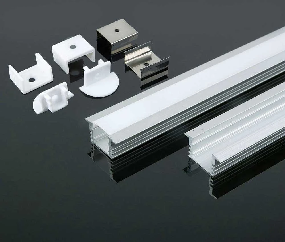 LED juostos profilis V-TAC, aliuminis, 2000x24.5x12.2mm, baltos spalvos.
