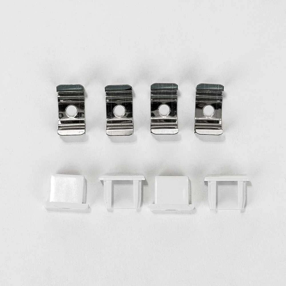 Sieninis šviestuvas LED paviršinis profilis V-TAC, su dangteliu ir užbaigimais, aliuminio sp., 2000x16x7mm