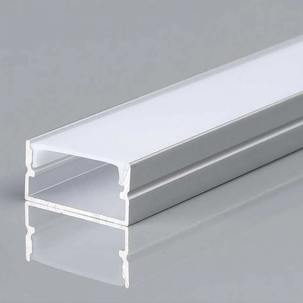 V-tac LED paviršinis profilis su dangteliu, sidabro sp., 2m