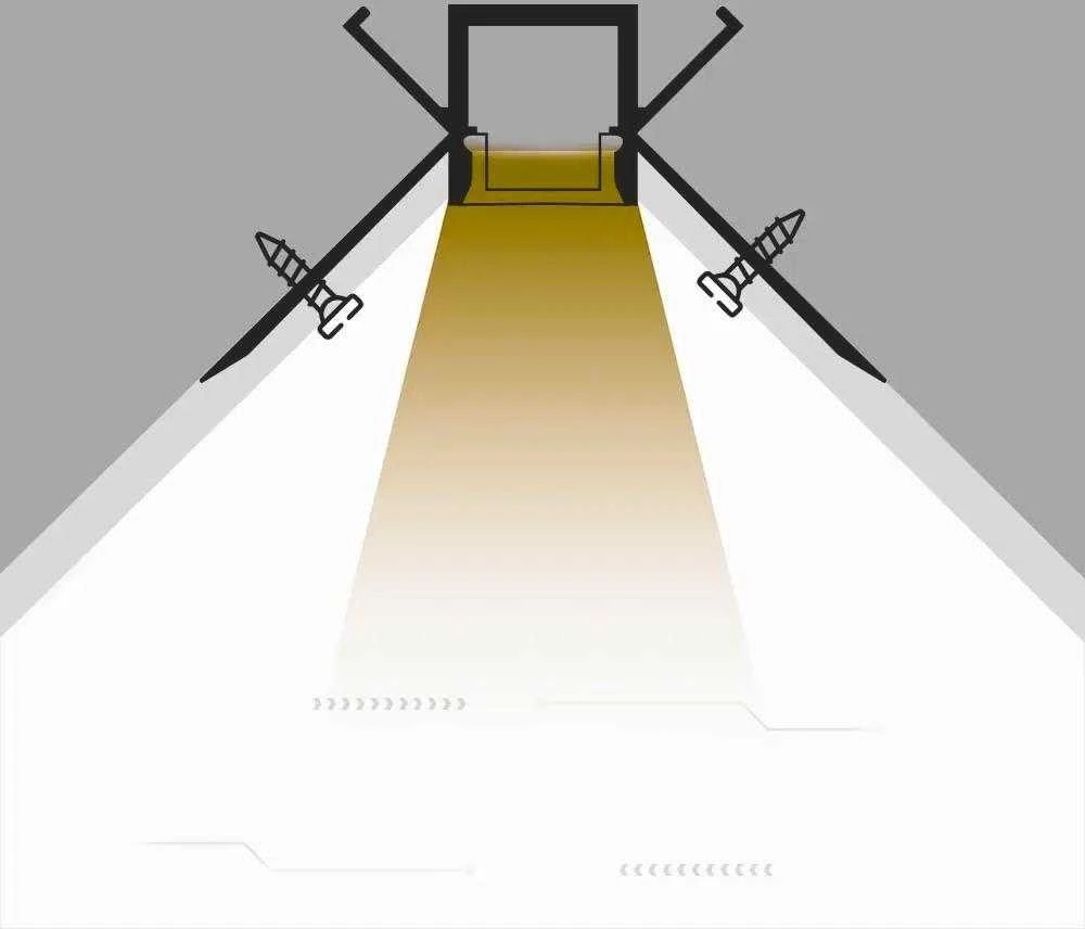 LED juostos profilis V-TAC, aliuminis, 2m, baltos spalvos.