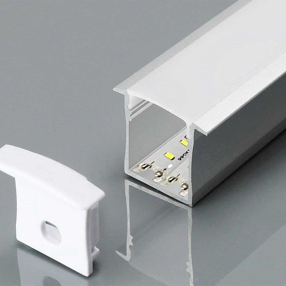 2m LED įleidžiamas profilis aliuminis V-TAC, 2000*30*20mm, pieno spalva.