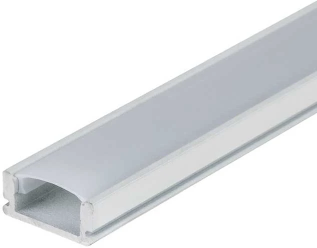 Sieninis šviestuvas LED paviršinis profilis V-TAC, su dangteliu ir užbaigimais, baltas, 2000x17.4x7mm