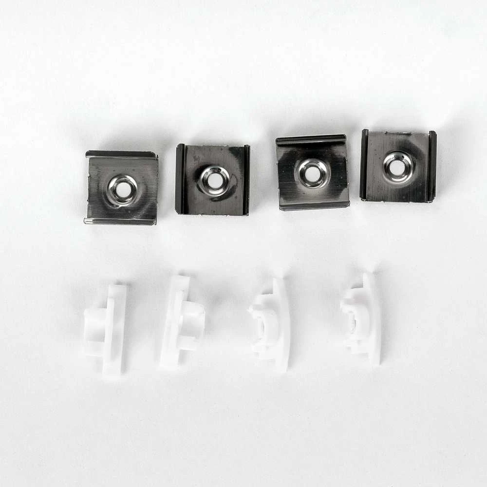 Sieninis šviestuvas LED įleidžiamas profilis V-TAC, su dangteliu ir užbaigimais, baltas, 2000x24.7x7mm