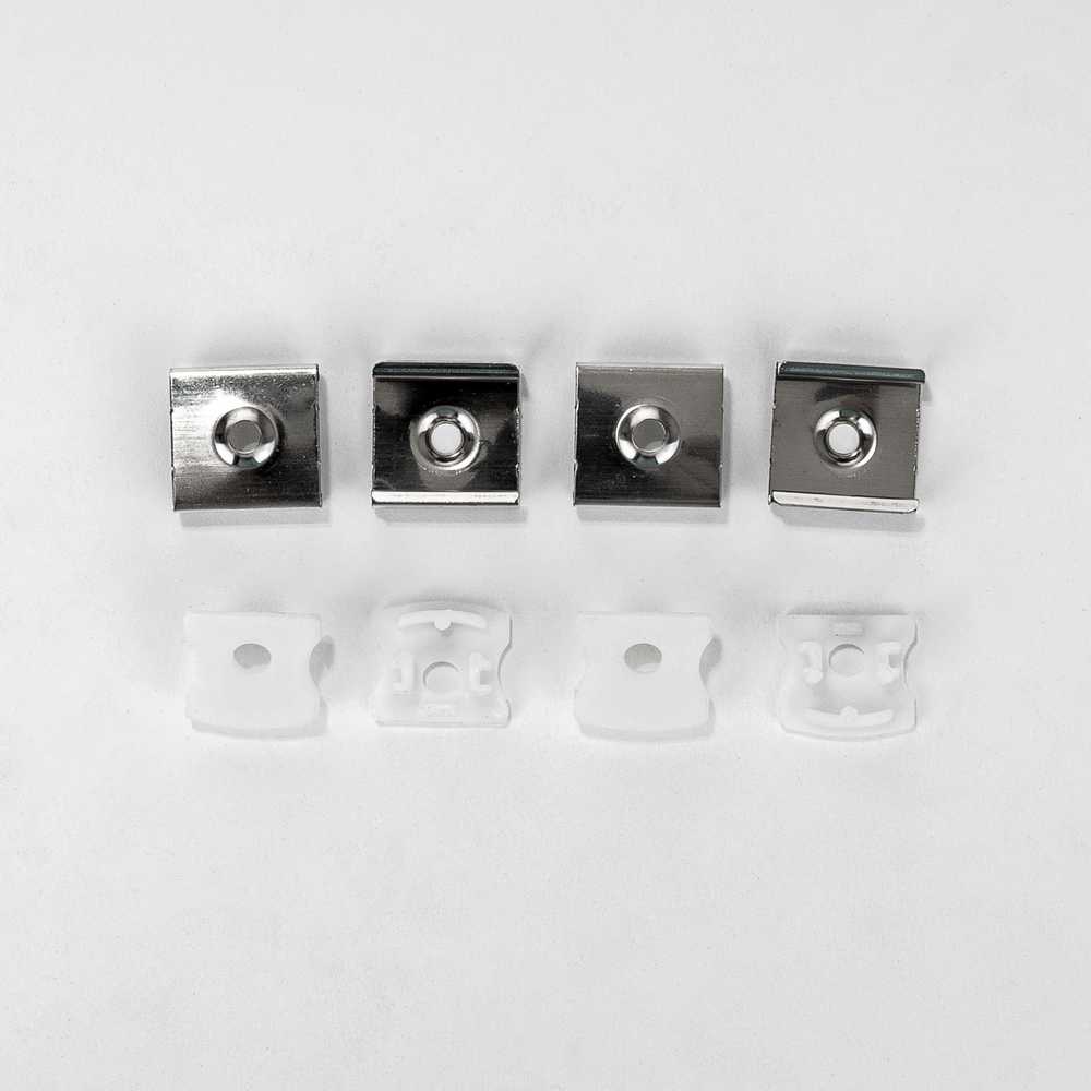 LED paviršinis profilis V-TAC, su dangteliu ir užbaigimais, baltas, 2000x17.2x15.5mm