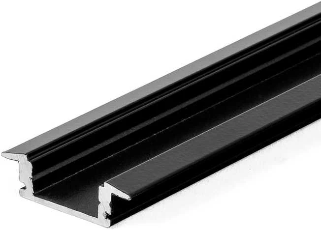 V-tac LED įleidžiamas profilis, juodas, 2m, su dangteliu ir montavimo priedais