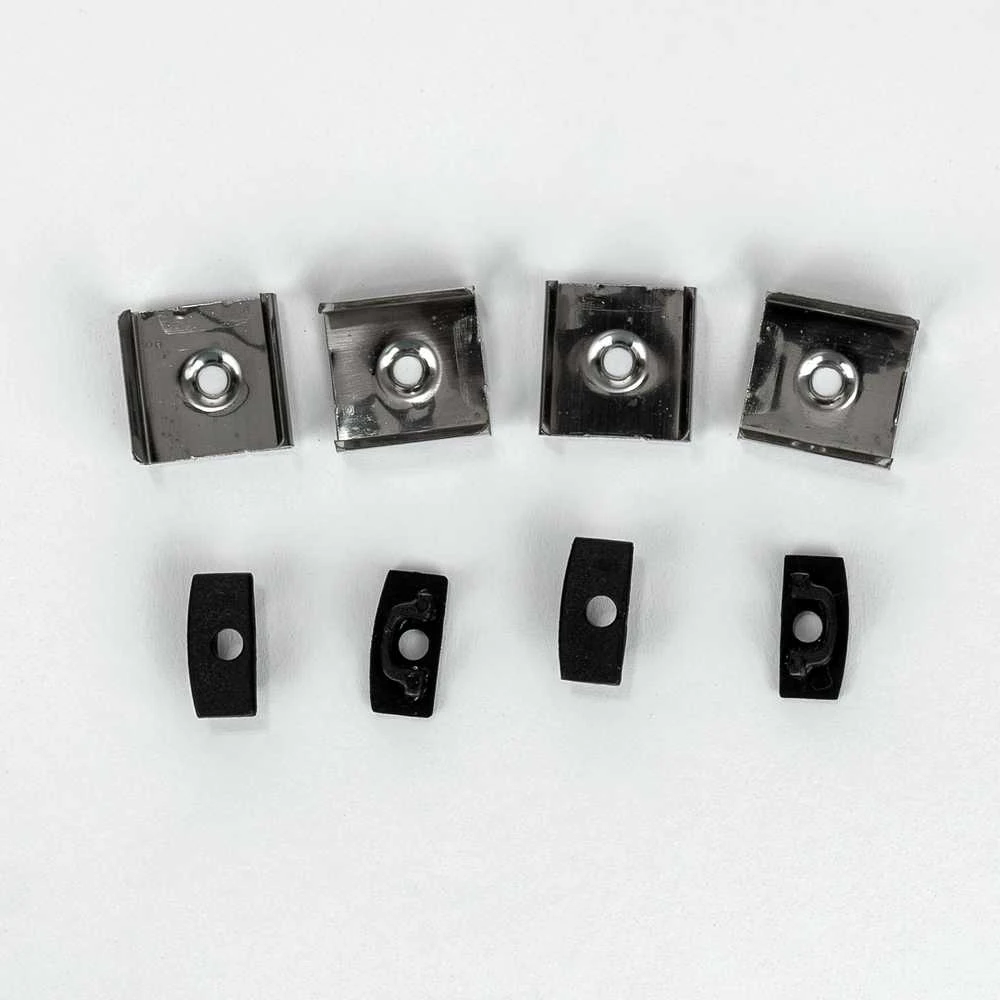 V-tac LED paviršinis profilis, juodas, 2m, su dangteliu ir montavimo priedais