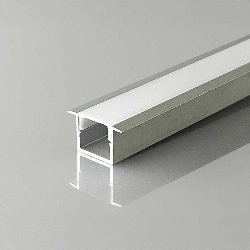 LED įleidžiamas profilis su dangteliu, sidabro sp., 2000x12x10mm