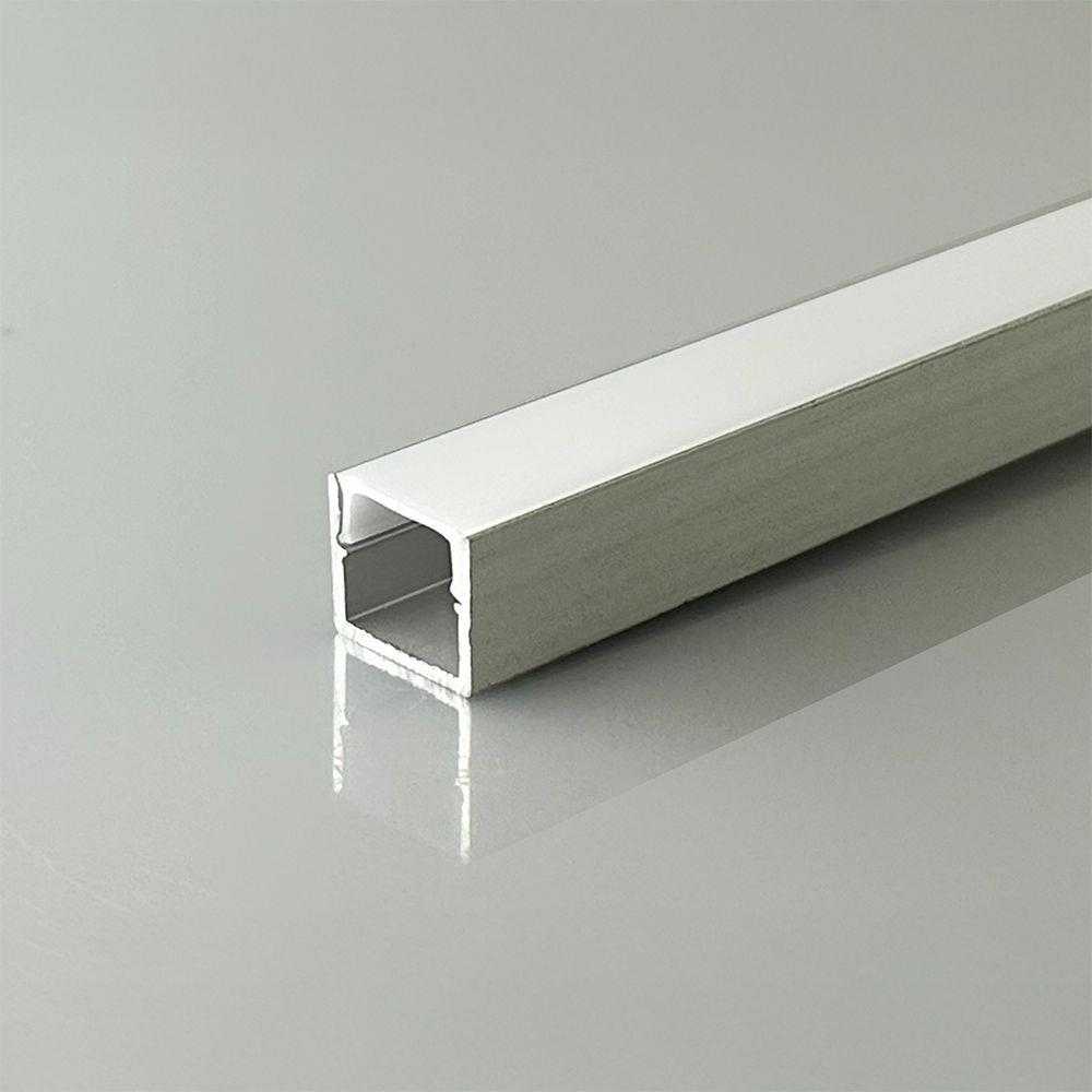 LED paviršinis profilis su dangteliu, sidabro sp., 2000x12x10mm