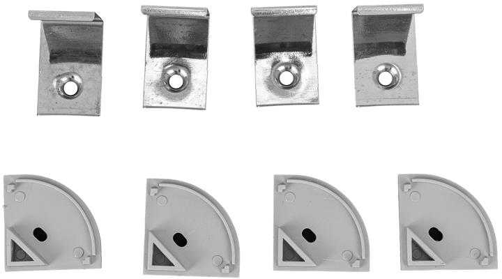 LED kampinis profilis su dangteliu, sidabro sp., 2000x30x30mm