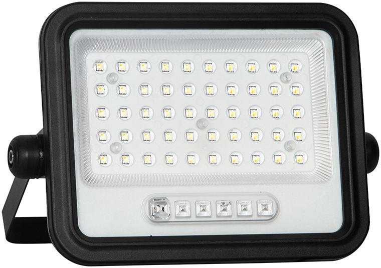 100W LED prožektorius su saulės baterija, juodas, 2000-8000K, dimeriuojamas