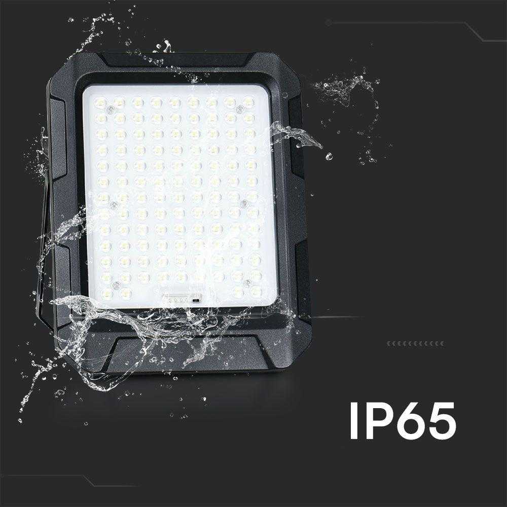 V-tac 10W LED prožektorius su saulės baterija, juodas, 4000K
