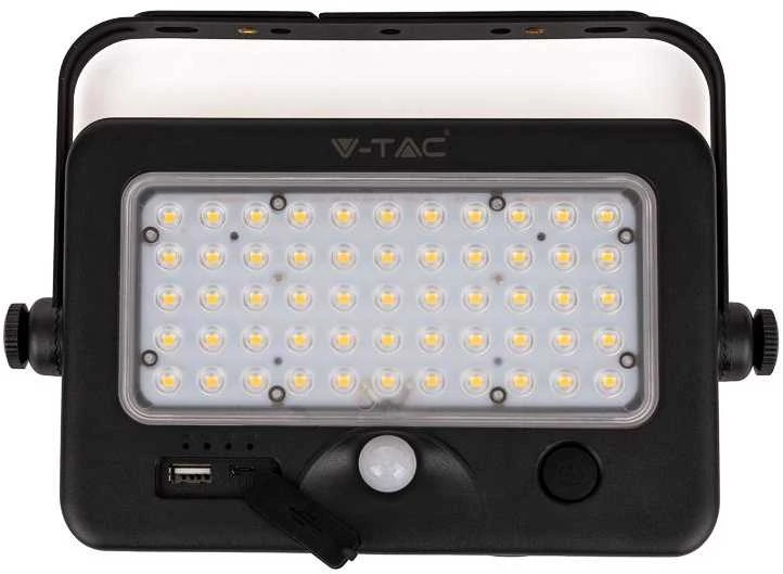 V-tac 10W LED prožektorius su saulės baterija. 4000K (natūraliai balta)
