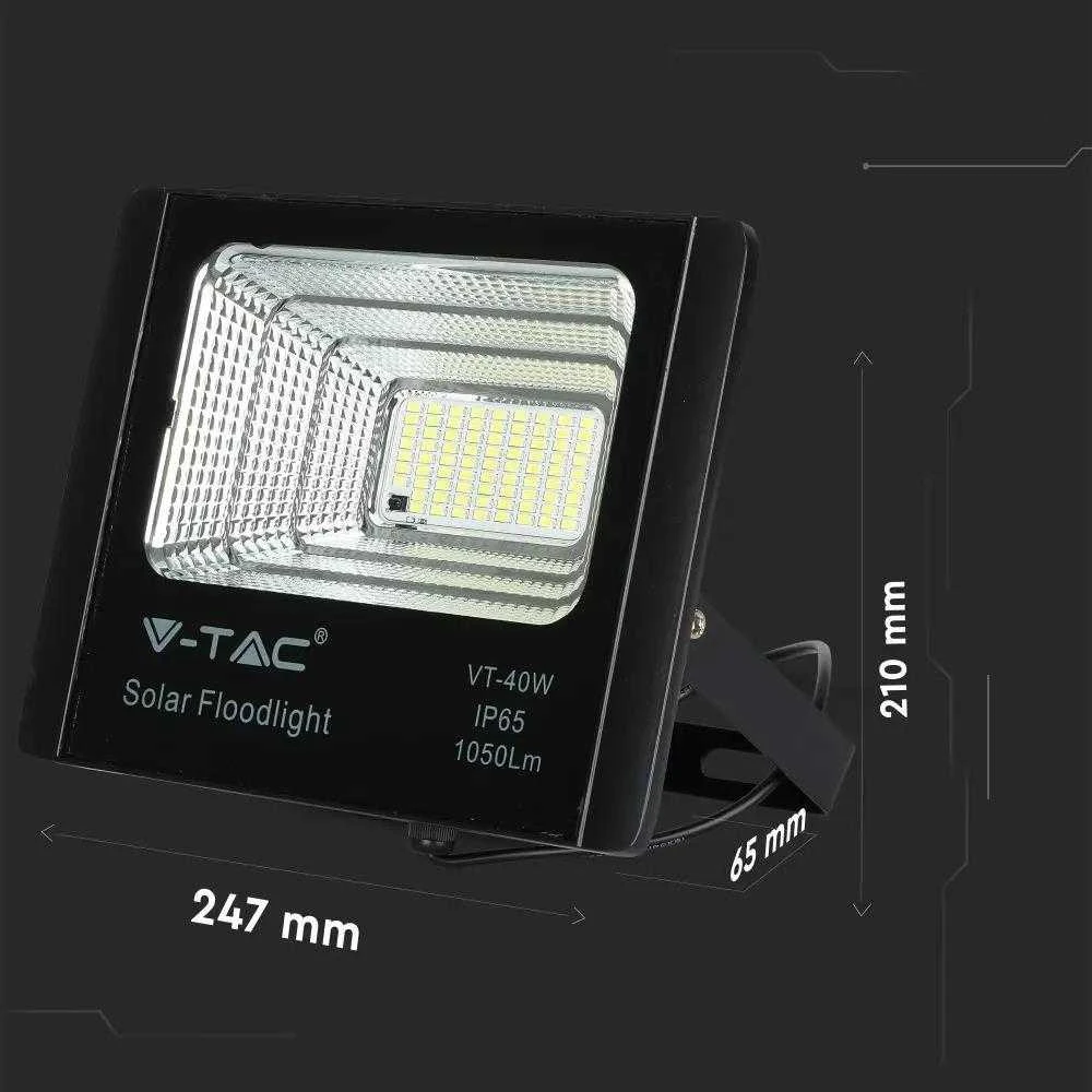 V-tac 16W LED prožektorius su saulės baterija.