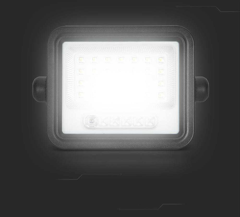 200W LED prožektorius su saulės baterija, juodas, 2000-8000K, dimeriuojamas