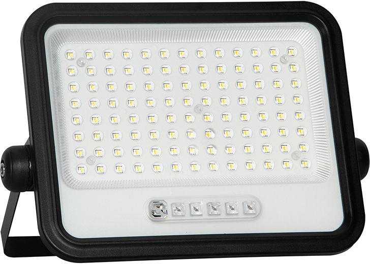200W LED prožektorius su saulės baterija, juodas, 2000-8000K, dimeriuojamas
