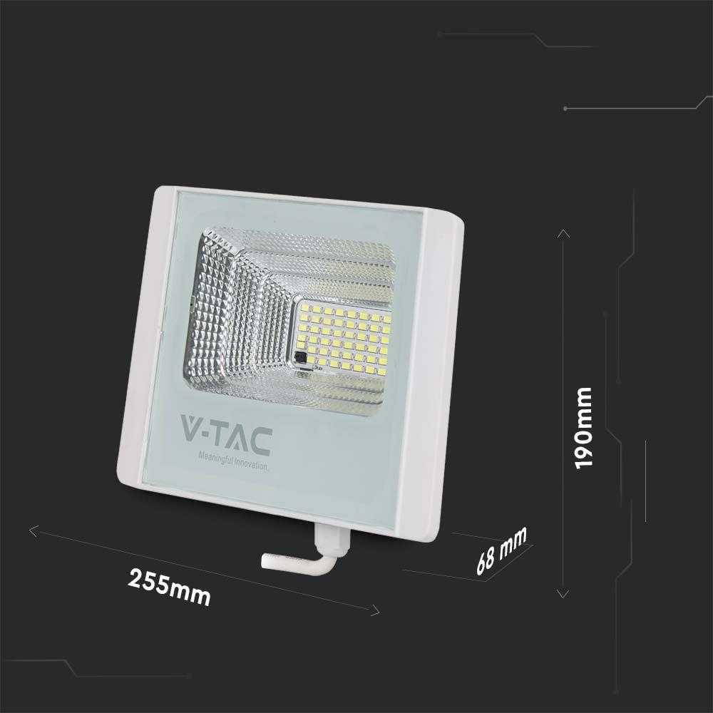 V-tac 20W LED prožektorius su saulės baterija, baltas, 6400K