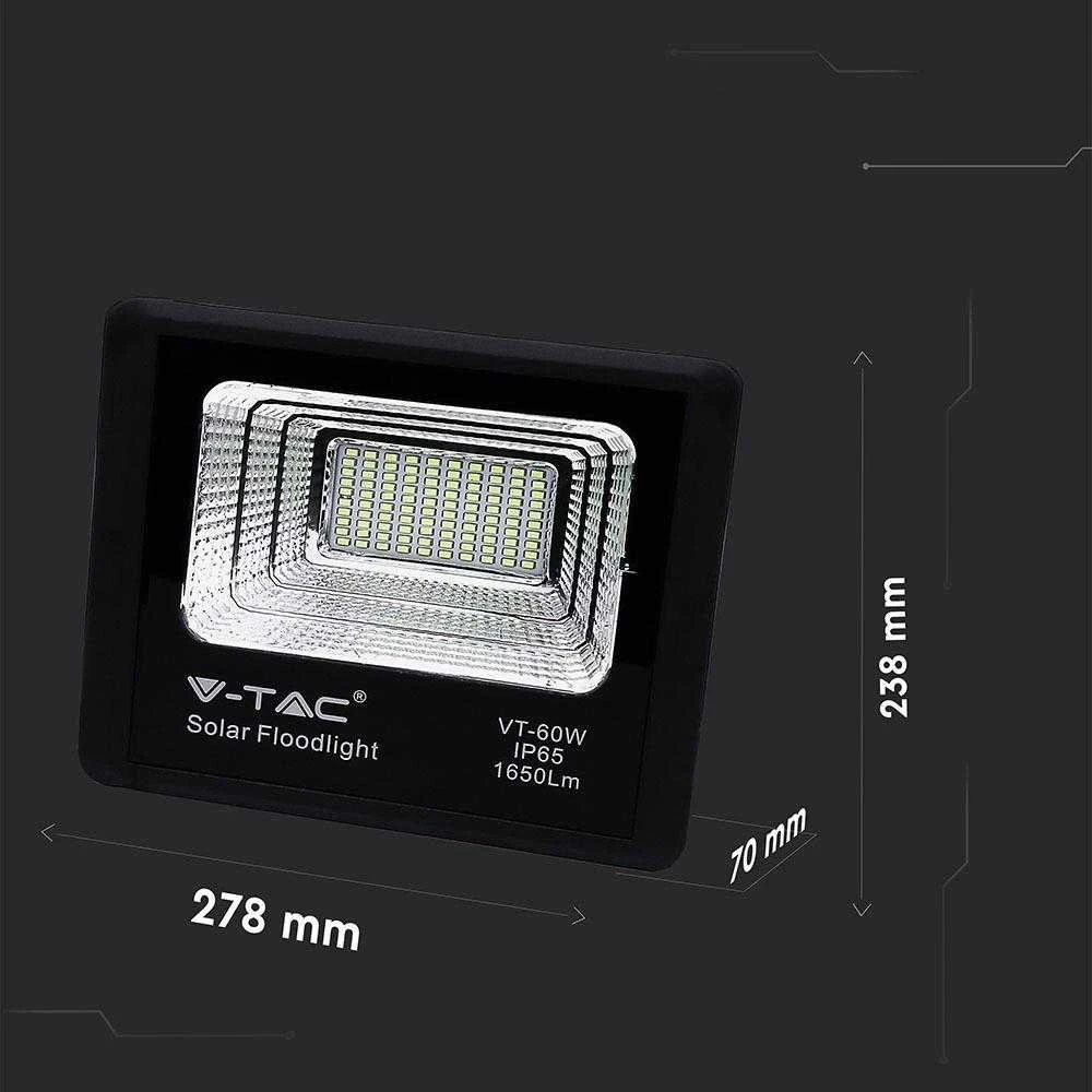 V-tac 20W LED prožektorius su saulės baterija.