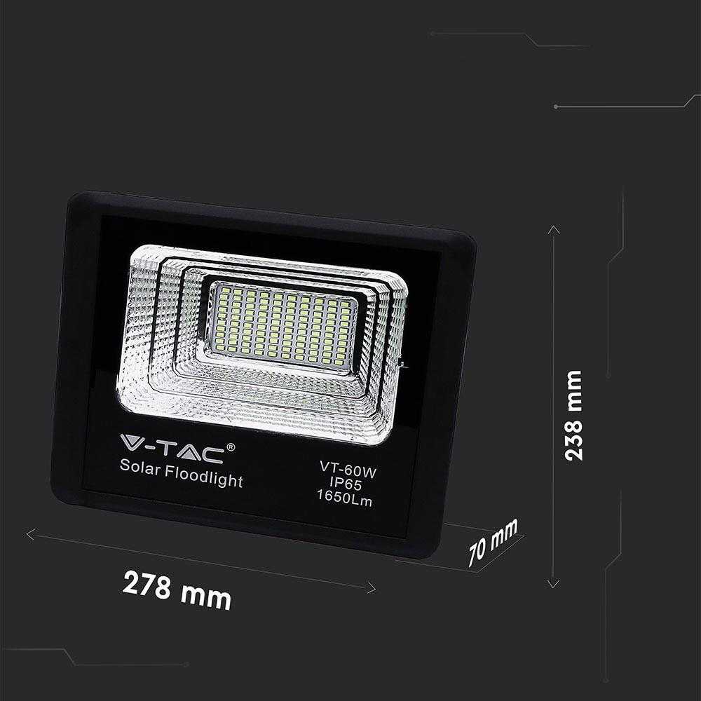V-tac 20W LED prožektorius su saulės baterija.