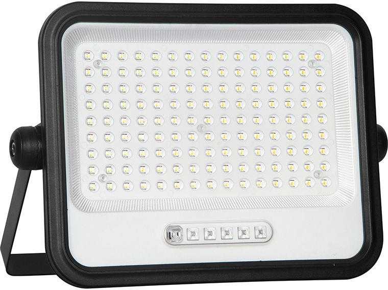 300W LED prožektorius su saulės baterija, juodas, 2000-8000K, dimeriuojamas
