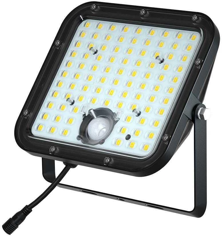V-tac 30W LED prožektorius su saulės baterija, juodas, 4000K, su judesio davikliu