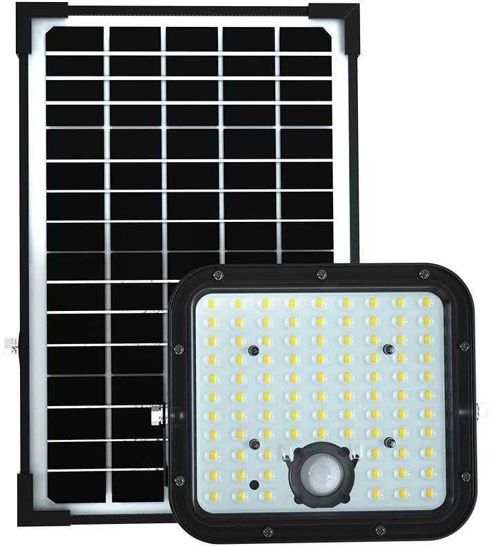 V-tac 30W LED prožektorius su saulės baterija, juodas, 4000K, su judesio davikliu