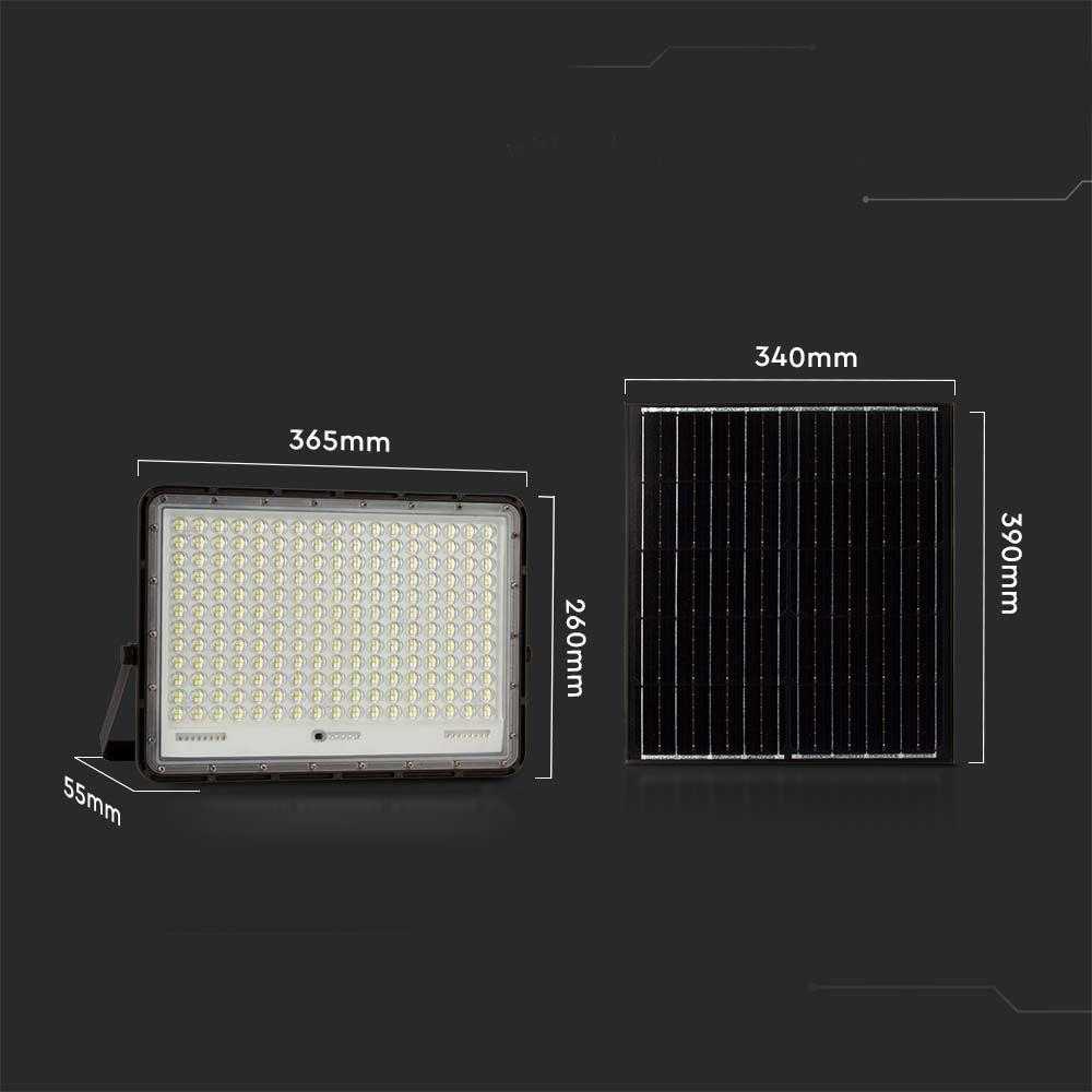 V-tac 30W LED prožektorius su saulės baterija, juodas, 4000K