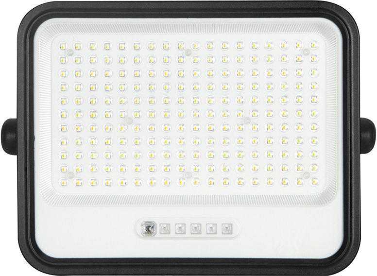 400W LED prožektorius su saulės baterija, juodas, 2000-8000K, dimeriuojamas